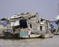 Villaggio flottante di Chong  Kneas sul Lago Tonle Sap Cambogia / Foto n. 0040