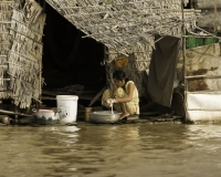 Villaggio flottante di Chong  Kneas sul Lago Tonle Sap Cambogia / Foto n. 0081