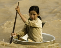 Villaggio flottante di Chong  Kneas sul Lago Tonle Sap Cambogia / Foto n. 0106