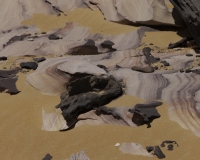 Verso il Gilf Kebir  rocce multicolori Foto n. AOK0020