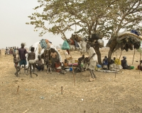 Scene di vita nel villaggio di Wrong 80 Km a nord-ovest di Gambela  Etnia Nuer, Foto n. 1932