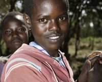 Ragazza etnia samburu sulla strada per il lago Baringo Foto n. AOK5999