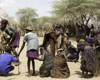 Danze in un villaggio etnia turkana vicino lago Turkana Foto n. POA0711