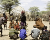 Danze in un villaggio etnia turkana vicino lago Turkana Foto n. POA0712