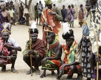 Danze in un villaggio etnia turkana vicino lago Turkana Foto n. POA0727