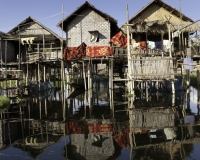 Pauk Pa villaggio su Palafitte sul Lago Inle Foto n. AOK8783