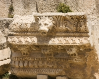 Sito archeologico di Baalbeck Cornicione del Tempio di Bacco Foto n. 2953