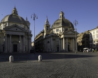 Santa Maria di Montesanto e Santa Maria dei Miracoli Piazza del Popolo Roma Foto N. IMG0543