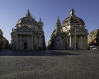 Santa Maria di Montesanto e Santa Maria dei Miracoli Piazza del Popolo Roma Foto N. IMG0545