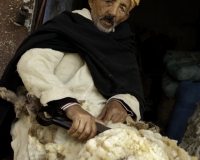 Lvorazione della lana a Meknes, Marocco Foto n. AOK6251