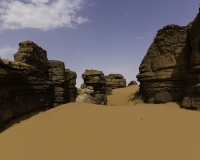 Formazioni di arenaria nell’Altopiano dell’ Ennedi verso Fada Foto n. POA1179