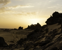 Formazioni di arenaria nell’Altopiano dell’ Ennedi verso Fada Foto n. POA1252