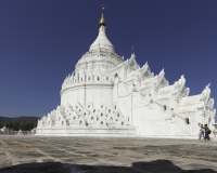 Myatheindan Paya la pagoda bianca a Mingun Foto n. AOK7532