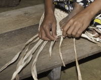 Preparazione ventaglio con la foglia di palma intorno a Sittwe Foto n. AOK9279