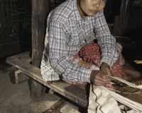 Preparazione cappello di vimini intorno a Sittwe foto n. AOK9289