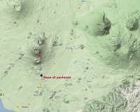 Vulcano Nyiragongo e la citta di Goma